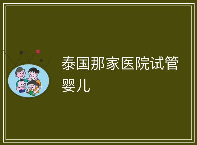 泰國(guó)那家醫(yī)院試管嬰兒
