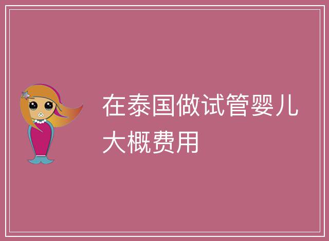 在泰國(guó)做試管嬰兒大概費(fèi)用