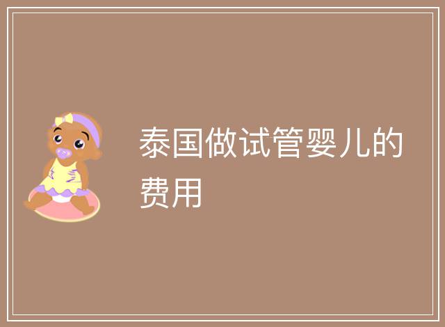 泰國做試管嬰兒的費(fèi)用