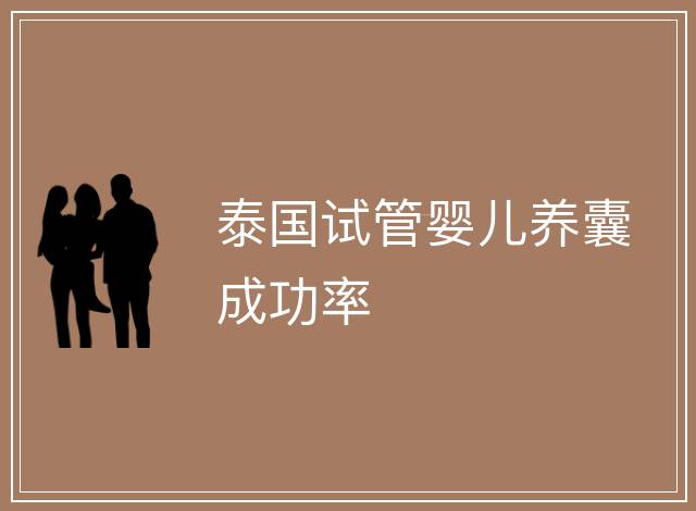 泰國試管嬰兒養囊成功率