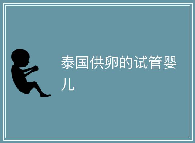 泰國供卵的試管嬰兒