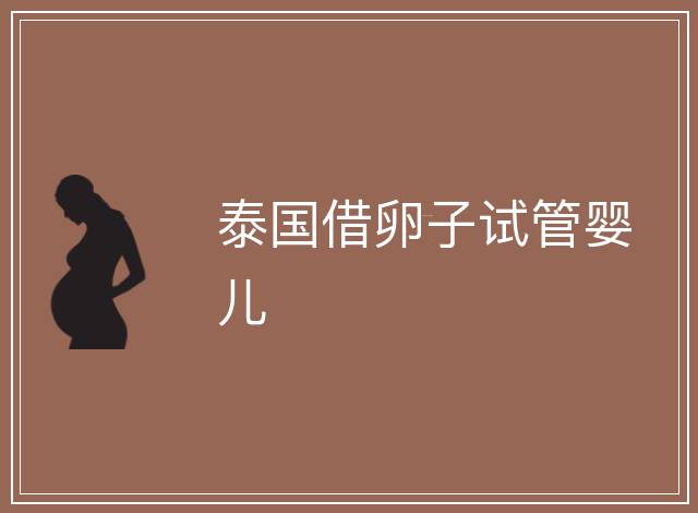泰國借卵子試管嬰兒