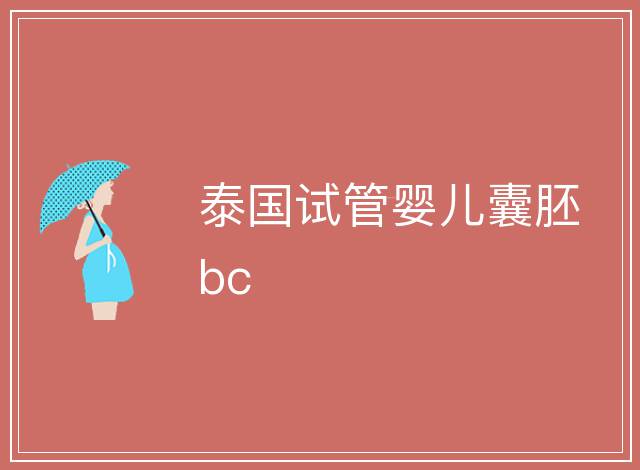 泰國試管嬰兒囊胚bc