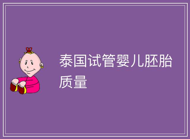 泰國試管嬰兒胚胎質(zhì)量