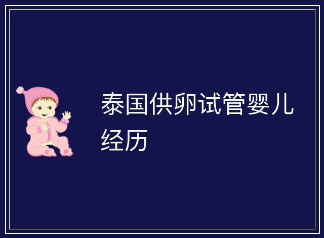 泰國供卵試管嬰兒經(jīng)歷