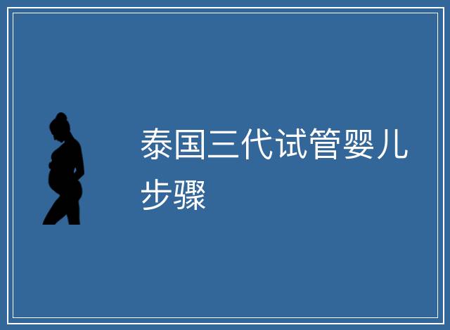 泰國三代試管嬰兒步驟